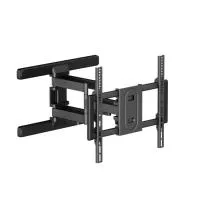 Кронштейн Digis DSM-8746 поворотно-выдвижной ТВ 32"-55" до 60 кг, 2x2 колена, VESA до 400x400мм, 65-480 мм от стены, наклон -10°/+5°, поворот +60°/-60°, коррекция уровня +3°/-3°, кабель-канал, черный