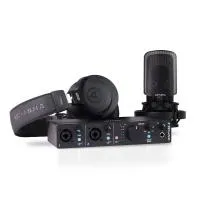 Аудиоинтерфейс USB [800202] Arturia [MiniFuse Recording Pack Black] комплект: MiniFuse 2, микрофон CM1, поп фильтр, наушники EF1 и XLR кабель. Цвет - черный