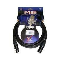 KLOTZ M5N03 готовый микрофонный кабель MC5000, длина 3м, XLR/F Neutrik - XLR/M Neutrik, металл, черного цвета