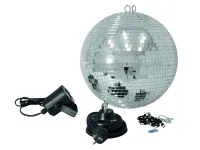 EUROLITE Mirror Ball 30 cm SET with LED Spot  зеркальный шар, диам. 300мм.,  с приводом MD 1515 и цепью , LED 6000 K светильник