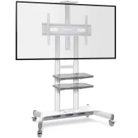 Onkron TS1881-W - Стойка для дисплея с кронштейном 50"-86", мобильная, белая