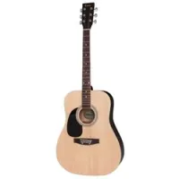 Encore LH-EW100N (Уценка)  левосторонняя акустическая гитара, Dreadnought, цвет натуральный матовый