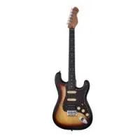 Mooer msc10 pro sunburst  электрогитара с чехлом, форма стратокастер, hss, цвет санберст