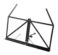 ROXTONE (не продавать) MUS024 Black (настольный) Пюпитр настольный, складывающихся(23,5х5х6см), размер подставки: 43ч23cm, цветr:черный, вес: 0,46kg. 20штук в коробке размером: 38x35x20cм¶