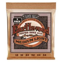 ERNIE BALL 3546 Earthwood Phosphor Bronze Medium Light 3 Pack 12-54 - Струны для акустической гитары