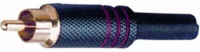 QUIK LOK G254 BK-RE металлический кабельный разъем RCA с красным маркировочным кольцом и позолоченными контактами