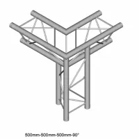 Dura Truss DT 23-C34LD Узел стыковочный 3-х лучевой, 90гр, алюминиевый, сечение 220х220мм