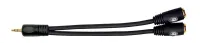 PW-P047ZZ Переходник с 1/8" (3,5мм) штекер стерео на 2х 1/8" (3,5мм) гнездо стерео, Planet Waves