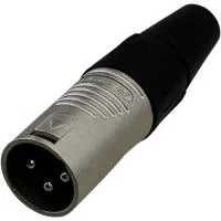 ESHINE ES-850A - Разъем XLR M папа, никелированный корпус  с гальваническим покрытием., , шт