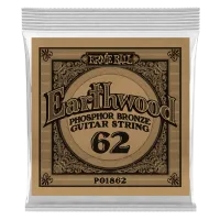 Ernie Ball 1862  струна одиночная для акустической гитары, Серия Earthwood, Калибр: 62, Сердцевина: шестигранник; сталь, покрытая латунью, Обмотка:
