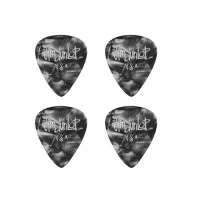 DUNLOP 4830-02 Genuine Celluloid Black Perloid набор медиаторов, 4 варианта толщины 432 шт