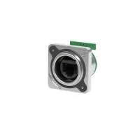 Seetronic SE8FD05-23-22- Панельный разъем etherCON RJ45 CAT5e (розетка) с защитой класса IP65, на заднюю сторону панели, сзади печатная плата для пайки