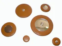 Tenor saxophone pads Rigotti D/250-T - Super-Action tenor saxophone De Luxe pad set of water-resistant dark leather with chrome-plated convex acoustic resonator and rivet