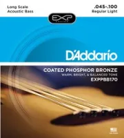 D`Addario EXPPBB-170  Струны для акустической бас-гитары с пластмассовым покрытием soft 45-100, long