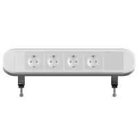 ABL 2A0WF4A1- Настольная розеточная станция серии Chroma с 4 розетками и 1 слотом для IMP, белая (2A010401)