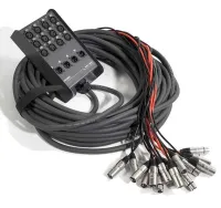 Proel EBN1204- Сценический удлинитель с 32 разъемами, 24 XLR 3-pin (розетка) + 8 XLR 3-pin (вилка), 25 метров