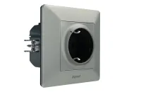 Умная розетка 2К+З 16А 230В. [752394] Legrand Valena Life with NETATMO - Цвет Алюминий