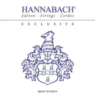 Classical guitar string set Hannabach Exclusive EXCLHT - Strings for the most valuable concert instruments. The trebles combine precise cross-section nylon first two strings with Titanyl alloy G string, basses with a new core material and silver-plated co