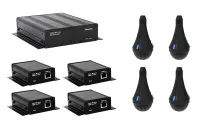 ClearOne CM Array2/B Bundle D- Комплект из 4 черных потолочных микрофонных массивов с выходом Dante, 4 передатчиков и приемника