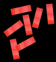 Конфетти бумажное 17х55мм красное