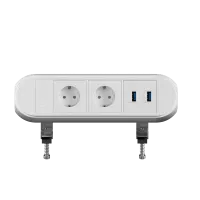 ABL 2A0WF2F3- Настольная розеточная станция серии Chroma с 2 розетками и 2xUSB-A, белая (2A010216)