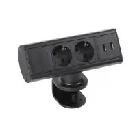 FORMING FUNCTION 9102000609- Розеточная станция серии Axessline с 2 розетками и 2xUSB, черная