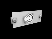 ИМЛАЙТ Панель модульная ПМ01-1XLR3F RAL9016 Панель с разъемом XLR3F, 35х85 мм, 1 модуль, цвет — белый