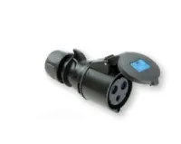 PCE Розетка кабельная 16А/230V/1P+N+E/IP44, черная 213-6x