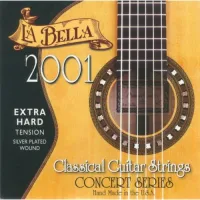 LA BELLA 2001 Extra Hard - струны - нейлон/обмотка серебро/сум.натяж. 41,25 кг