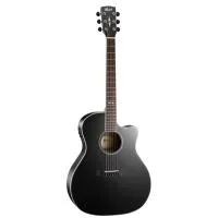GA5F-BK Grand Regal Series Электро-акустическая гитара, с вырезом, черная, Cort