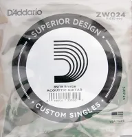ZW024 Отдельная струна для акустической гитары, бронза 85/15, 024, D'Addario