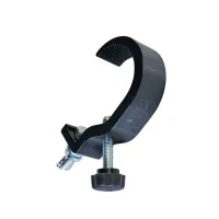 ИМЛАЙТ H25-HOOK-48\51-BLACK Алюминиевая струбцина крюк шириной 25мм с винтовым фиксатором для трубы d48–51 мм. Допустимая нагрузка 70кг. Цвет - Черный.