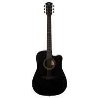 ROCKDALE Aurora D5 C BKGLB Акустическая гитара дредноут с вырезом, цвет черный, глянцевое покрытие