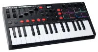 MIDI клавиатура [OXYGENPROMINI] M-audio [Oxygen Pro Mini] 32 клавиши, 4 энкодера, 4 фейдера, 8 пэдов, 12 кнопок управления, колеса высоты тона и модуляции, smart control, auto-mapping, встроенный арпеджиатор, 1/4" Jack вход для педали сустейна, MIDI выхо