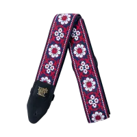 Ernie Ball 4108 Midnight Blossom Jacquard гитарный ремень, полипропилен, кожаные нашивки