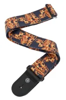 50LT01 Lethal Threat Ремень для гитары, без наплечника, рисунок "Flaming Skulls" Planet Waves