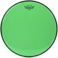 Remo be-0314-ct-gn  14" emperor colortone, пластик для барабана прозрачный, двойной, зелёный