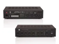 AMC MA 120 Микшер-усилитель  120 Вт\100В, 5 микр. входа (фантомное питание),  3 AUX, TEL. 50Гц-20000Гц. Питание 220В/24В., 1шт. в коробке: 49х40х17см.