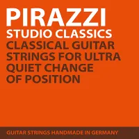 Classical guitar A string Pirazzi Studio Classic High 583520 - Silver-plated copper wound nylon A5 string, hard tension.