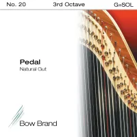 Harp G3 string Bow Brand Pedal Natural Gut - Concert harp G 3 octave gut string. Medium tension