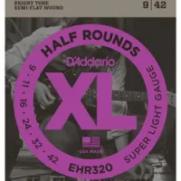 D`addario ehr-320  струны для электрогитары half rounds, нержавеющая сталь, 9-42, super light