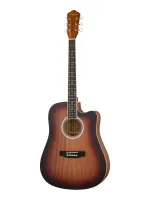 HS-4140-MAS Акустическая гитара, с вырезом, красный санберст, Naranda