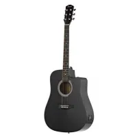 Fender Squier SA-105CE Dreadnought Black W/Fishman Preamp электроакустическая гитара ЗАМЕНА
