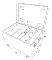 SILVER STAR Flight case for SS353 RAYTHEON 4/1 P20169 Туровый кейс для 4-х приборов SS353XCEM RAYTHEON с местом для струбцин