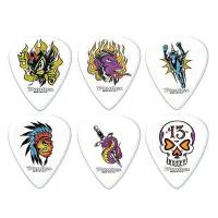 DUNLOP BL100P1.14 Alan Forbes Blackline набор медиаторов с оригинальной графикой 1.14 мм, 6 шт