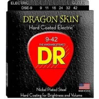 (9-42) СТРУНЫ DR DSE-9 - Струны для электрогитары серии "Dragon Skin" с специальным антикоррозийным покрытием "K3 Technology".Размеры: 9-11-16-24-32-42