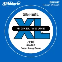 XB110SL Nickel Wound Отдельная струна для бас-гитары, никелированная, .110, Super Long, D'Addario