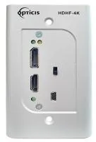 Opticis HDHF-4K- Настенный преобразователь HDMI 2.0 и DisplayPort 1.2 в сигнал HDMI 4K60 со встроенным передатчиком по оптоволокну