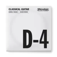 Dunlop dcv04dns nylon silver wound d-4  струна d, 4я струна для клас гитары, нейлон, посер. медь