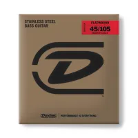 DBFS45105M Flatwound Medium Scale Комплект струн для бас-гитары, сталь, 45-105, Dunlop